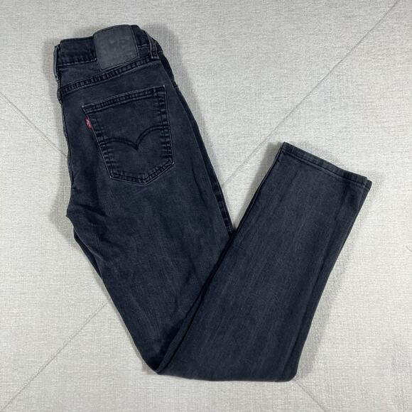 Levis 511 Mens 31x30 Jeans Black Faded Slim Fit Straight Leg Red Tab Denim - Picture 1 of 11